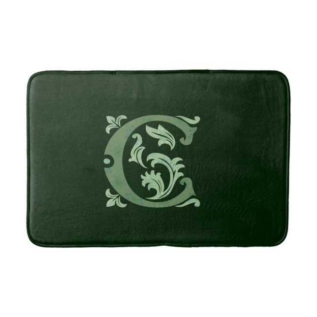 Tapete De Banheiro Bath mat com letras Alphabet - letra C - verde (Frente)