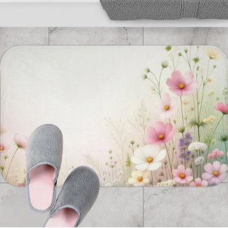 Tapete De Banheiro Bath Mat, Cottagecore Bathroom Rug