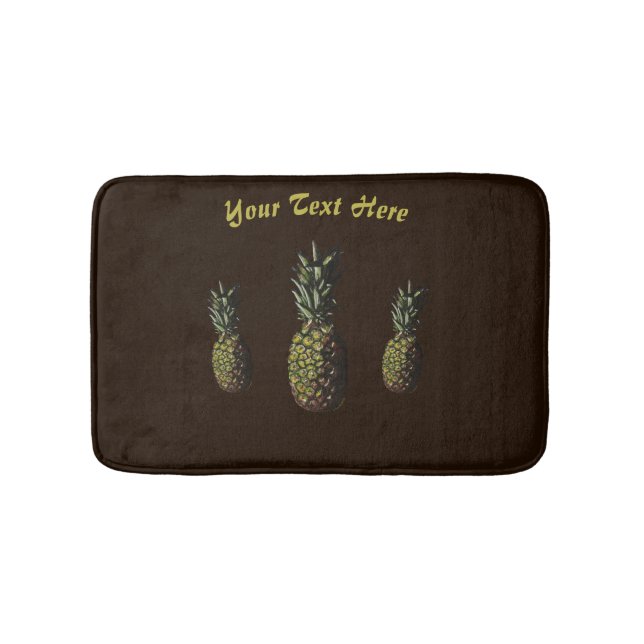 Tapete De Banheiro Bath Mat De Abacaxi (frente)