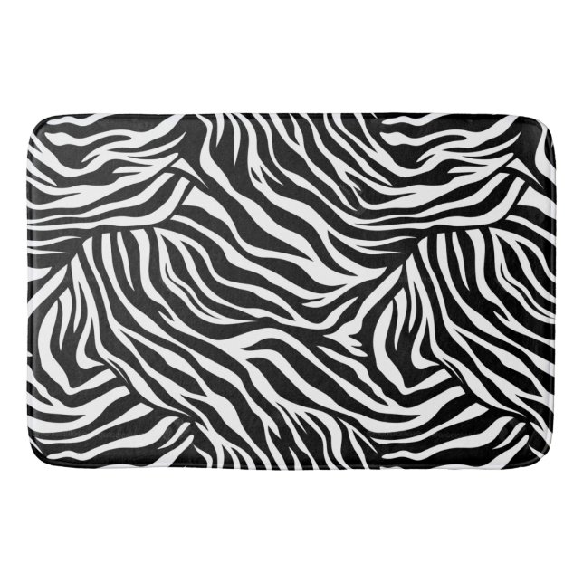 Tapete De Banheiro Bath Mat de Impressão de Zebra Animal (Frente)