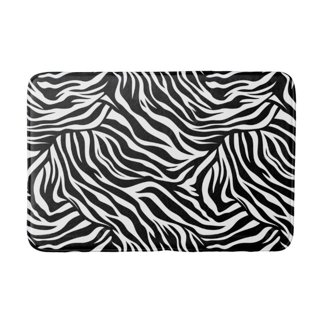 Tapete De Banheiro Bath Mat de Impressão de Zebra Animal (Frente)