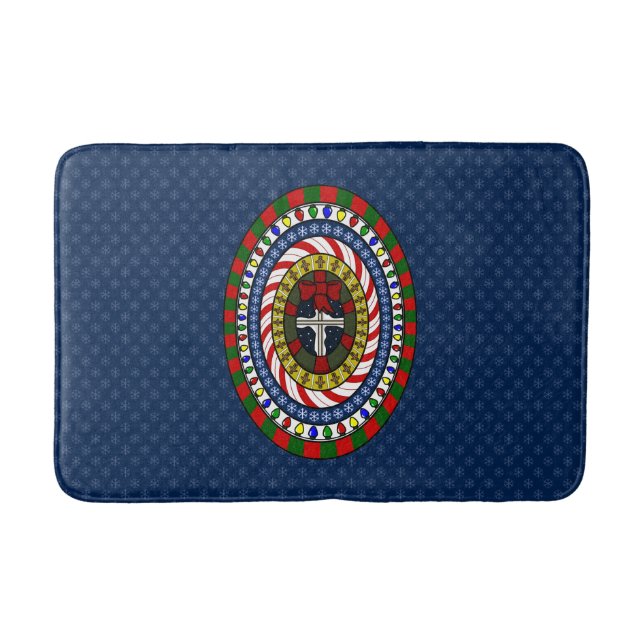 Tapete De Banheiro Bath Mat de Natal (Frente)