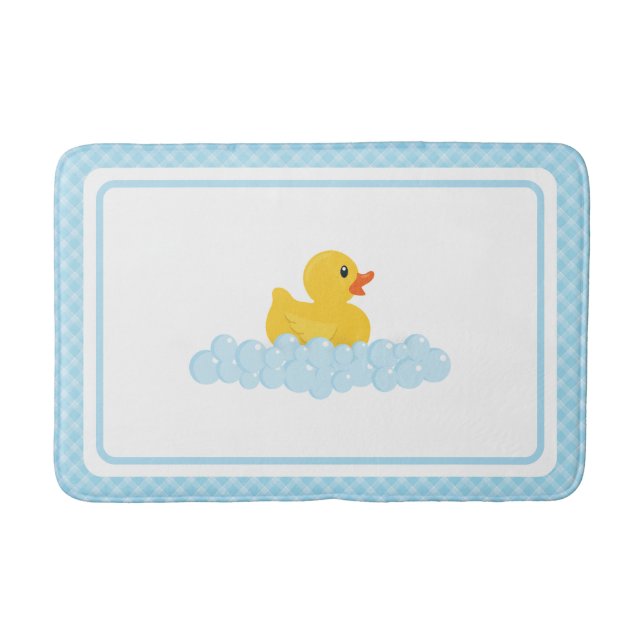Tapete De Banheiro Bath Mat de Pato de Borracha | Cute Yellow Ducky e (Frente)