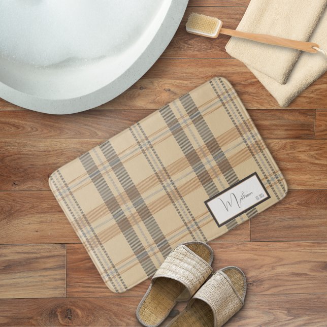 Tapete De Banheiro Bath Mat de Xadrez Moderna (Criador carregado)