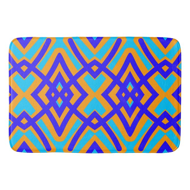 Tapete De Banheiro Bath Mat, design clássico multicolorido (Frente)
