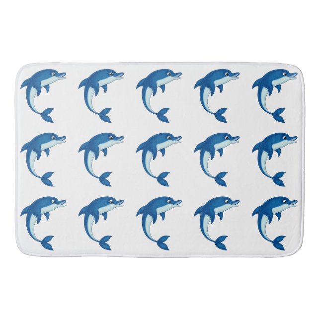Tapete De Banheiro Bath Mat/Dolphins (Frente)