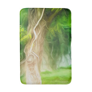 Tapete De Banheiro Bath Mat Dream - Árvore Verde Claro