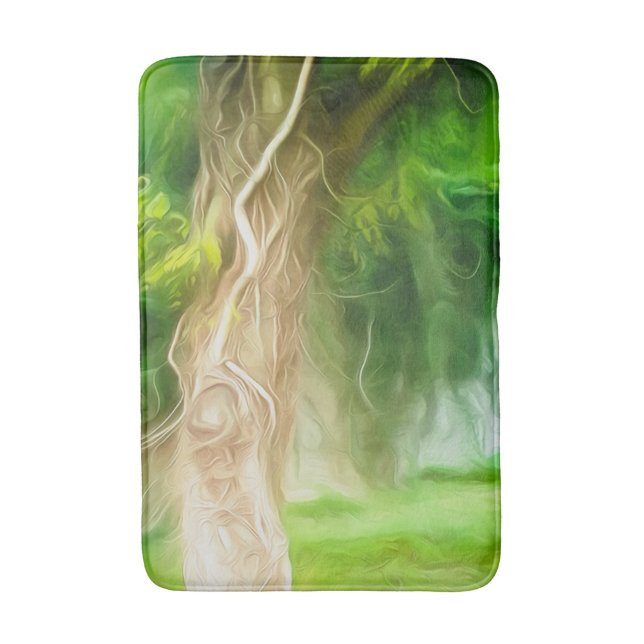 Tapete De Banheiro Bath Mat Dream - Árvore Verde Claro (Frente Vertical)