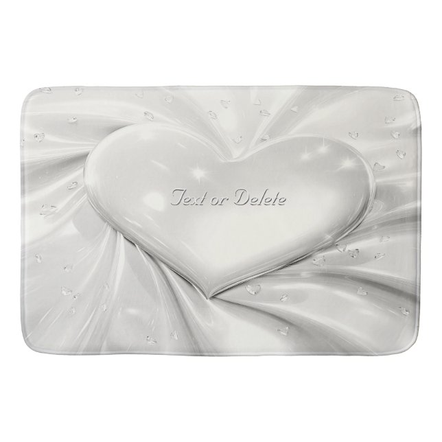 Tapete De Banheiro Bath Mat Elegante de Creme Branco (Frente)