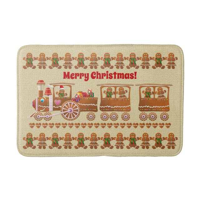 Tapete De Banheiro Bath Mat, Festa de Natal dos Biscoitos (Frente)