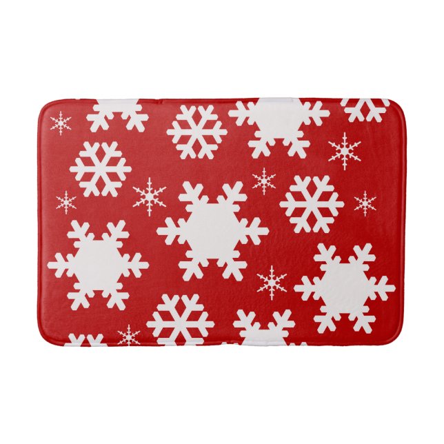 Tapete De Banheiro Bath Mat Floco de Neve Bonito de Natal! (Frente)