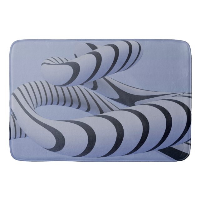 Tapete De Banheiro Bath Mat Geométrico de Arte 3D - Moderno e Captura (Frente)