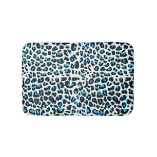 Tapete De Banheiro Bath Mat Impressão de Peles de Leopardo de Neve