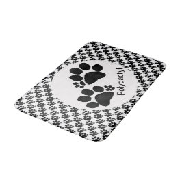 Tapete De Banheiro Bath Mat - Impressões de pata de polidactilo