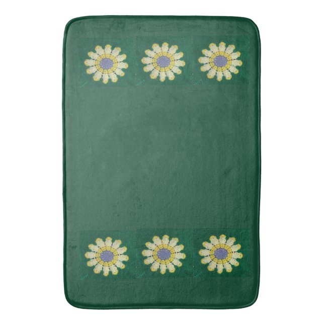 Tapete De Banheiro Bath Mat - Margarida Afegã (Frente Vertical)