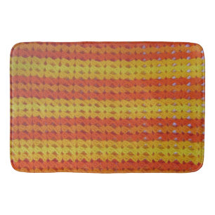 Tapete De Banheiro Bath Mat - Padrão Afegão Laranja