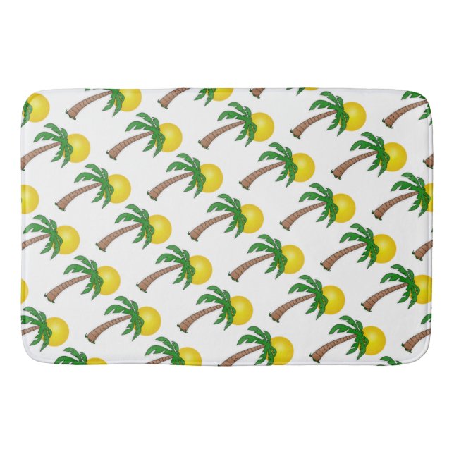 Tapete De Banheiro Bath Mat/Palm Trees e Sol (Frente)