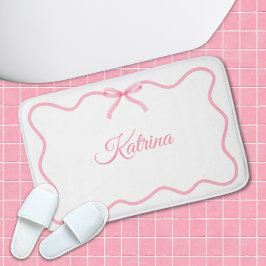 Tapete De Banheiro Bath Mat Personalizado por Girly Arco Rosa