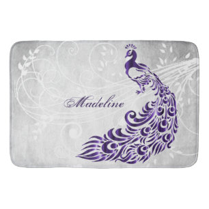 Tapete De Banheiro Bath Mat Personalizado Púrpura