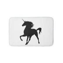 Bath Mat Preto do Unicorn