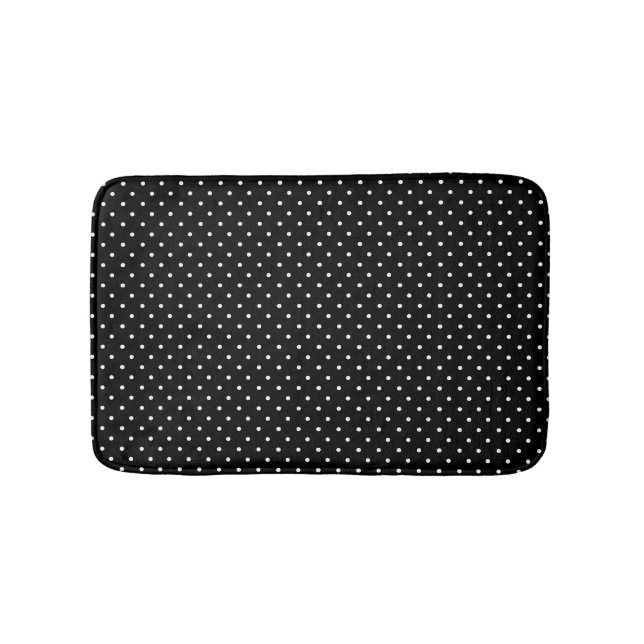 Tapete De Banheiro Bath Mat Preto e Branco (frente)
