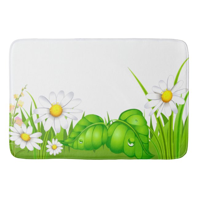 Tapete De Banheiro Bath Mat/Primavera Daisy (Frente)