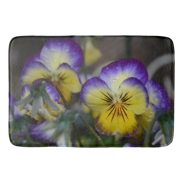 Tapete De Banheiro Bath Mat/Purple Pansy (Frente)
