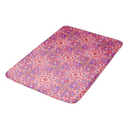 Tapete De Banheiro Bath Mat red bohemian abstrato