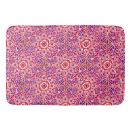 Tapete De Banheiro Bath Mat red bohemian abstrato