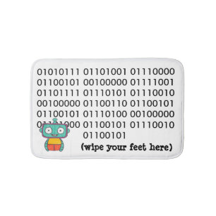 Tapete De Banheiro Bath Mat Robô Cute