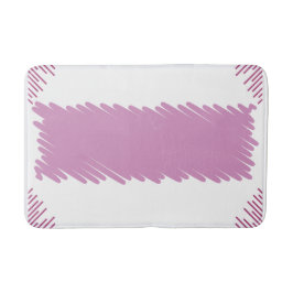 Tapete De Banheiro Bath Mat Rosa com Design de faixa central
