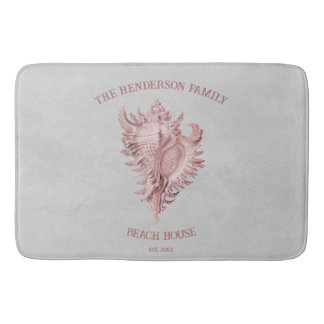 Tapete De Banheiro Bath Mat Rosa Conch