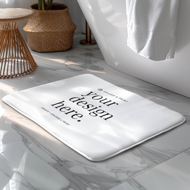 Tapete De Banheiro Bath Mat Seu Carregamento De Design (Your own bathmat creation, simply upload your photo or design artwork from Photoshop, Canva & more!)