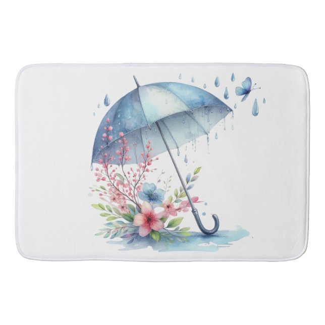 Tapete De Banheiro Bath Mat-Spring- Umbrella Bathroom Set (Frente)