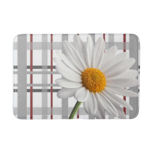 Tapete De Banheiro Bath Mat. Xadrez Branca