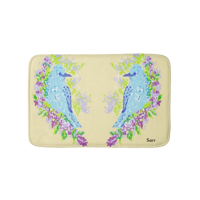 Tapete De Banheiro Bath Mats/ Blue Birds (frente)