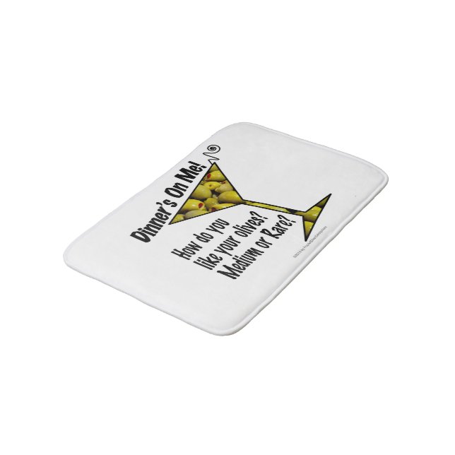 TAPETE DE BANHEIRO BATH MATS - MARTINI OLIVES MÉDIO OU RARO? (Angulado)