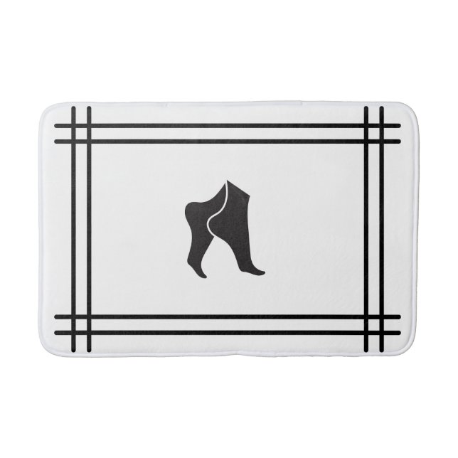 Tapete De Banheiro Bathmat com inspiração moderna em pés com decoraçã (Frente)