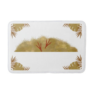 Tapete De Banheiro Bathmat de Grass Seco Boho - Design boêmia russa