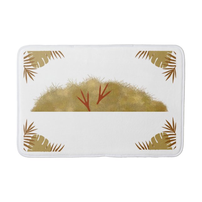 Tapete De Banheiro Bathmat de Grass Seco Boho - Design boêmia russa (Frente)