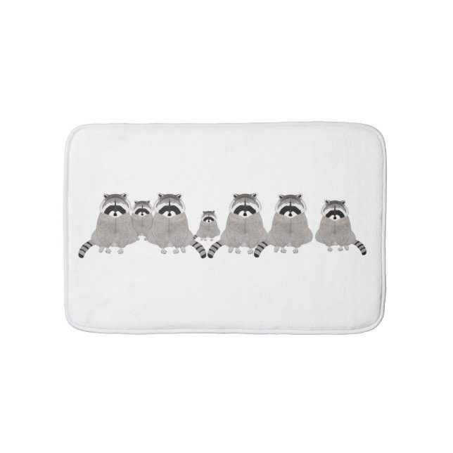 Tapete De Banheiro Bathmat de Raccoons (frente)