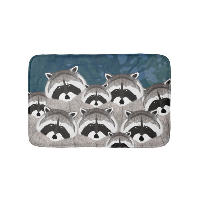 Tapete De Banheiro Bathmat de Raccoons (frente)
