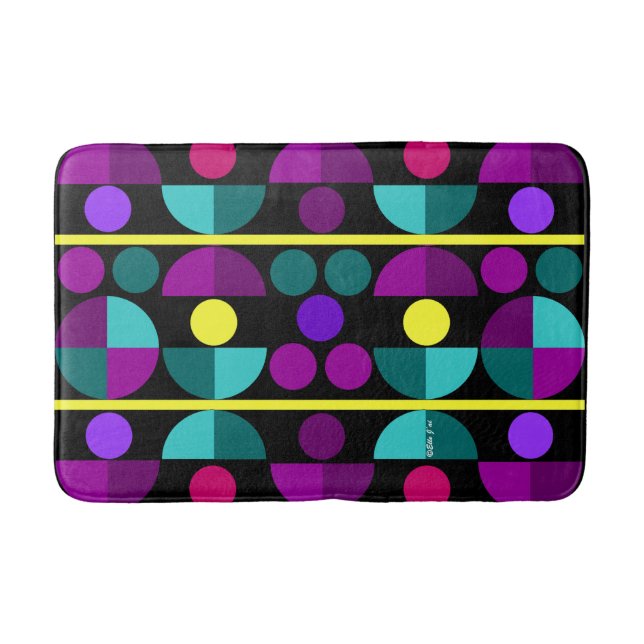 Tapete De Banheiro Bathmat dos Círculos Semi (Frente)