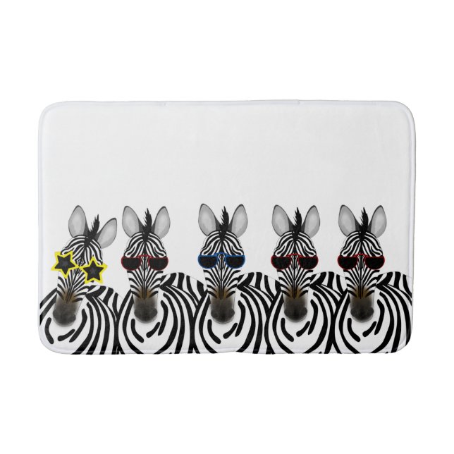 Tapete De Banheiro Bathmat Zebras (Frente)