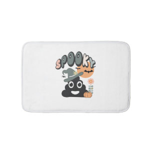 Tapete De Banheiro Bathroom Engraçado Humor Fofo Retro Halloween Spoo