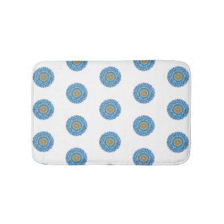 Tapete De Banheiro Bathroom mat with hand- drawn mandala design