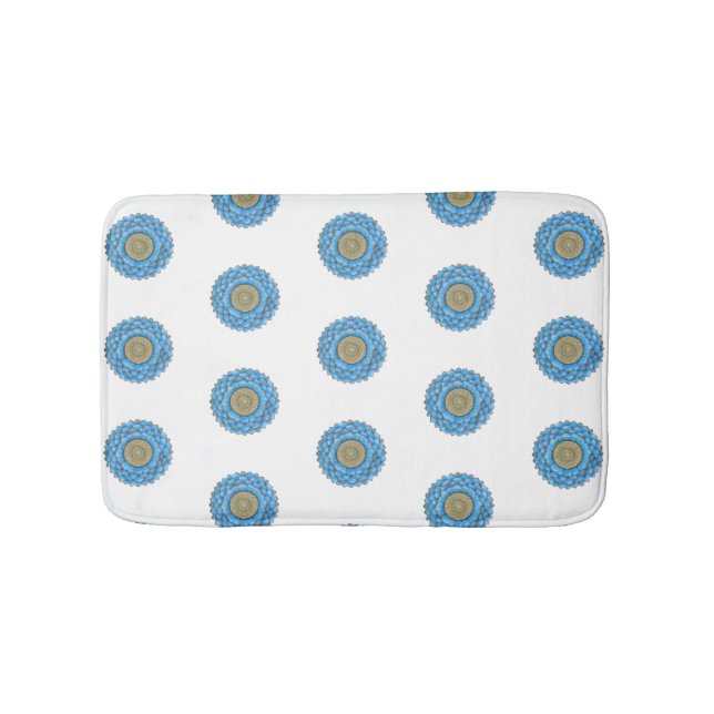 Tapete De Banheiro Bathroom mat with hand- drawn mandala design (frente)