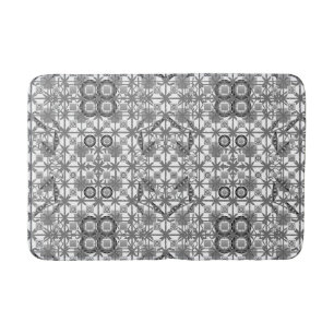Tapete De Banheiro Batik tribal - cinzento/cinzas, preto e branco