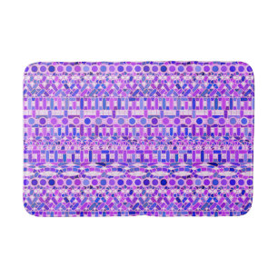 Tapete De Banheiro Batik tribal - máscaras do roxo violeta