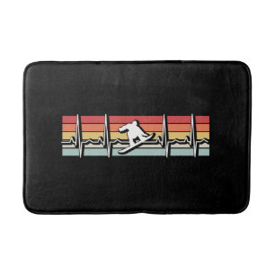Tapete De Banheiro Batimento de Retro Snowboard